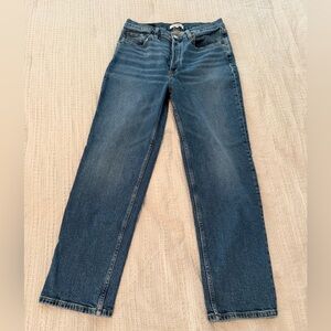 Re/Done Button Fly Straight Leg Jeans